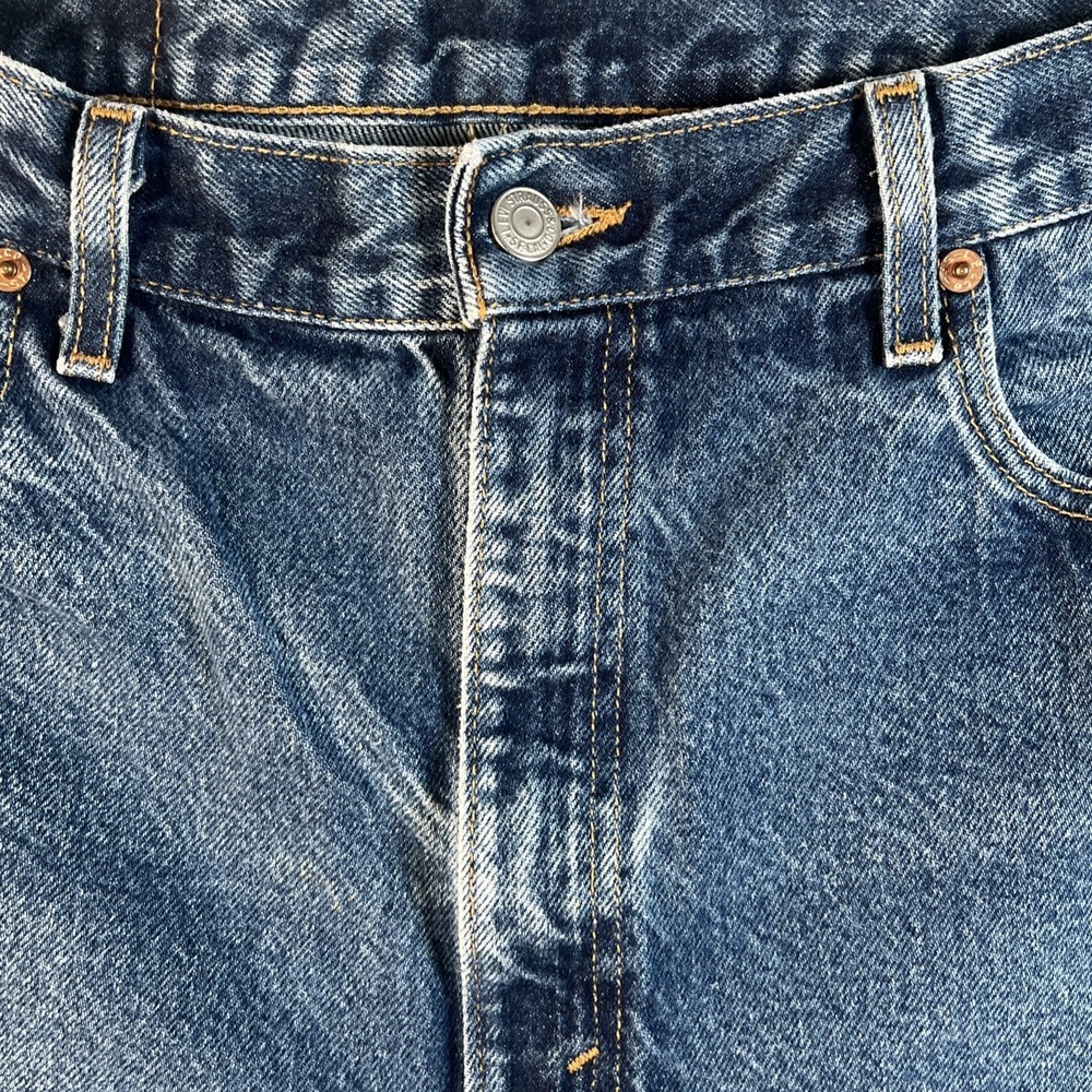 Levi's 505 Regular Fit Jeans Mens W36 L32 Blue Denim Classic Casual K5 - Picture 6 of 16